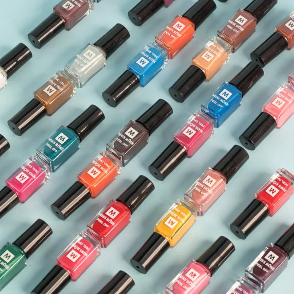 Pack Of 12 Peel Off Nail Paints / Nail Polish – Multicolor - Dafa Karo Dukan