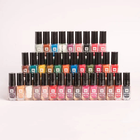 Pack Of 12 Peel Off Nail Paints / Nail Polish – Multicolor - Dafa Karo Dukan