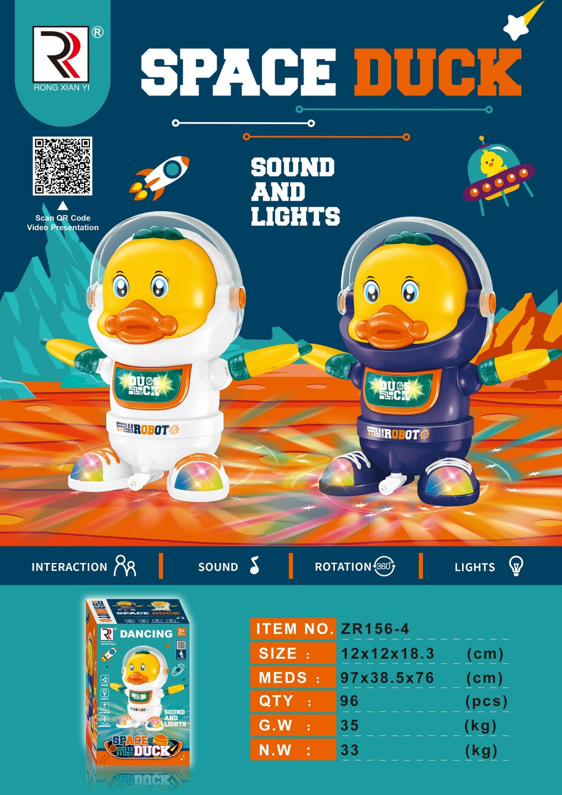 Dancing Space Duck Robot Toy - Dafa Karo Dukan