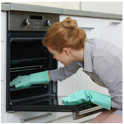 Washing Gloves, Silicon Dish Washer, Gloves For Cleaning - Dafa Karo Dukan